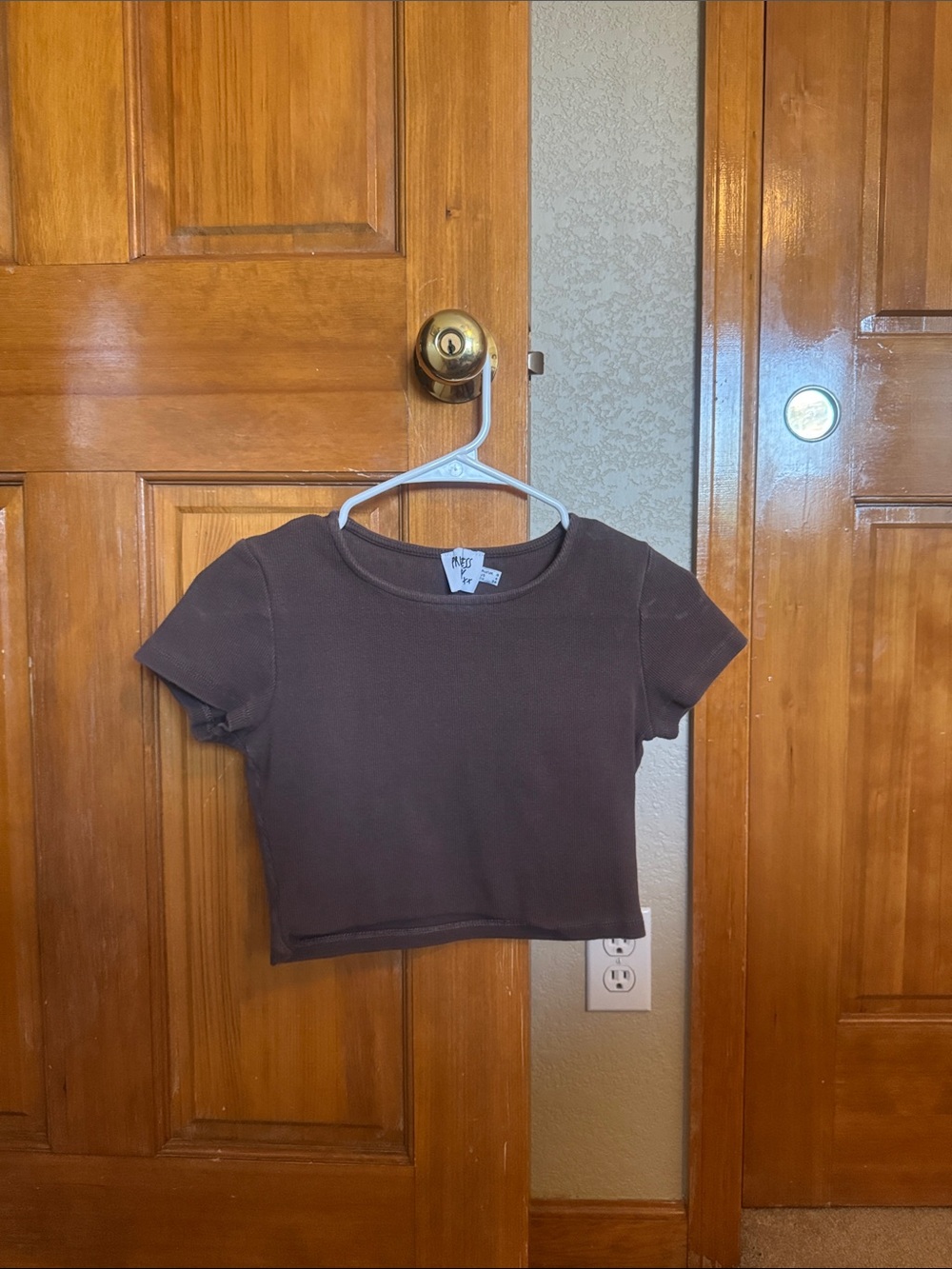 Princess Polly Women’s Chocolate Brown Short Sleeve Crop Tee